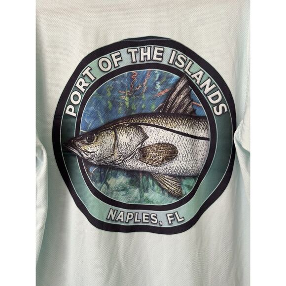 Native Outfitters Mint Green Naples Florida Long Sleeve Mens Fishing Shirt Small - Picture 4 of 7
